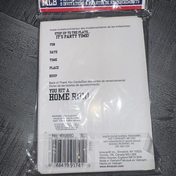 Boston Red Sox MLB Baseball Sports Banquet Party Invitations & Thank You Notes - Picture 3 of 3